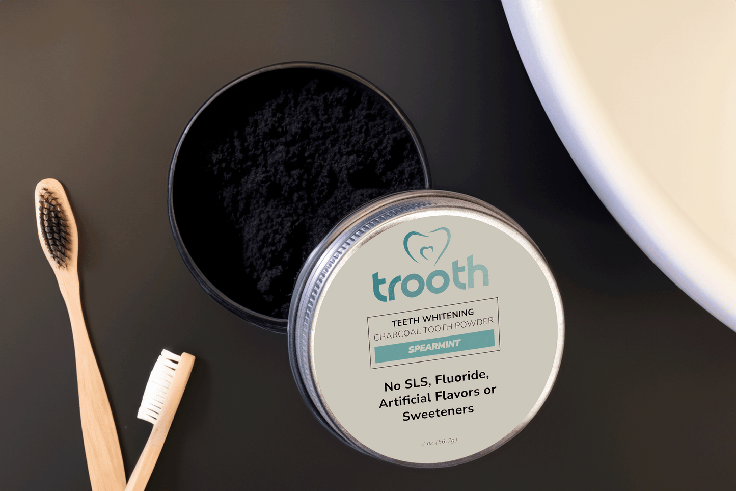 Fluoride-free Tooth Powder (Spearmint)