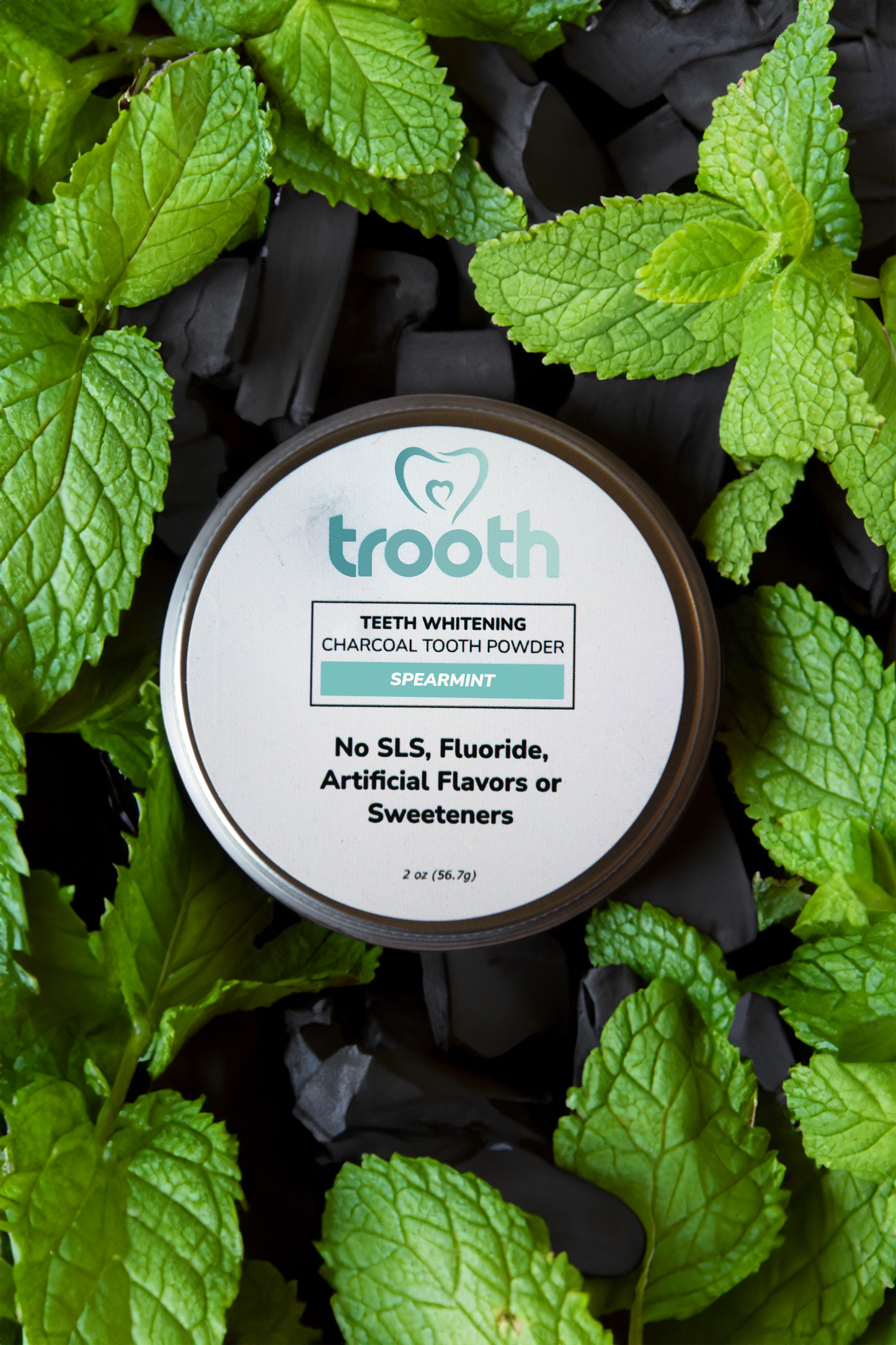 Fluoride-free Tooth Powder (Spearmint)